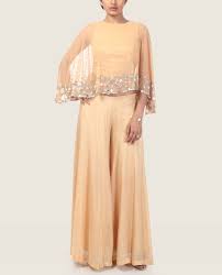 Karishma Rana Crop Top Palazzo Cape Set Hijabista Fashion Indian Evening Gown Evening Gowns