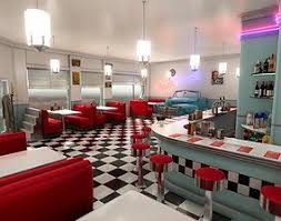 Diner 50s 3d Model Cgtrader Diner Decor Vintage Diner Retro Diner