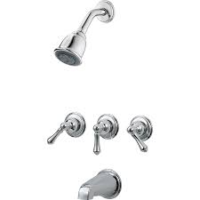 Price Pfister 01 81bc Universal Three Handle Tub Shower Trim Kit Polished Chrome Efaucets Com Shower Faucet Shower Tub Tub And Shower Faucets