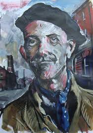 Portrait of Billy Childish Painting by Vincent Donlin