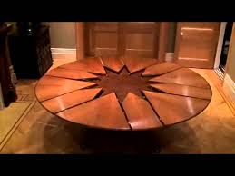 Simple lines hewn from solid teak give this dining table warm modern style. New Technology Table Expandable Round Dining Table Youtube