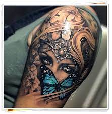 Upper Arm Tattoos For Women Tattoo Forumdan Blue Butterfly Tattoo Lace Butterfly Tattoo Butterfly Sleeve Tattoo