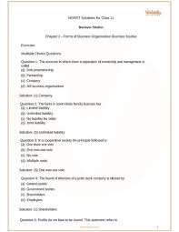 Class 11 Chapter 2 Forms Of Business Organisation Final Part 1 Business Studies Business Organization Solutions