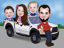 Family Caricature Gift From Photo Fun Family Cartoon Caricatures Our artists create amazing art from several photographs.