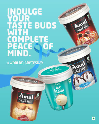 This #WorldDiabetesDay, enjoy Amul Ice Cream's sugar-free range and dive  into a world of indulgence without worries. #Amul #AmulIceCream  #AmulSugarFreeIceCream