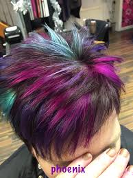 bright crazy coloured hair
