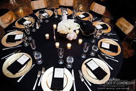 Black And Gold Table Covers Finding The Right Napkin For Your Wedding Sixpence Events Black Napkins Wedding Table Linens White Chair Covers