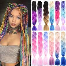 Get the best deals on braid hair extensions. 24 Jumbo Braiding Hair Extension Ombre Spit Kanekalon Long Synthetic Box Colored Box Braids Braiding Hair Colors African Hair Braiding Styles