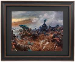 Framed American Artillery in Action at the Battle of Monmouth by Hugh  Ditzler