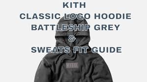 Kith Classic Logo Hoodie Battleship Grey And Sweats Fit