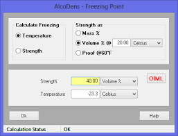 Ethanol Water Freezing Point Calculator Alcodens