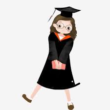 Cartoon Cute Graduated Girl Png And Psd Gadis Cantik Kreatif Pemandangan