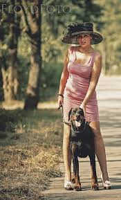 classy girl and dog doberman pinscher dog doberman love
