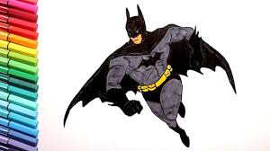 Batman coloring page from batman category. Drawing And Coloring Batman And Spiderman Superheroes Color Pages For Children Youtube