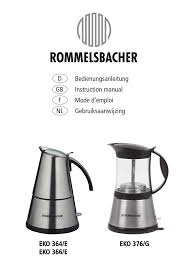 So drucken sie ihren paketaufkleber selbst aus. Rommelsbacher Ch0530 Ch0520 Eko 364 E Rf1314 Ch0500 User Manual Manualzz