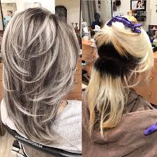 This Beautiful Client Had A Very Dark Regrow Roots With Light Blonde Mid To End Hair She Wanted Something Natura Hair Styles Hair Highlights Hair Color Trends