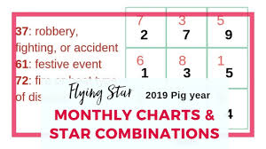 Monthly Flying Star Charts For 2019 And The Year Month Star