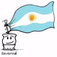 La bandera de argentina es una tribanda , compuesta por tres bandas horizontales igualmente anchas de color azul claro y blanco. Bandera Argentina Gifs Get The Best Gif On Giphy
