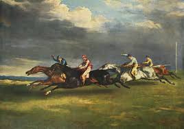 Géricault Officier De Chasseurs à Cheval De La Garde Impériale Chargeant Theodore Gericault The Epsom Derby 1821 Of Hoe Men Pas Aan Het Einde Van De Eeuw Wist Hoe Paarden Liepen Horse Painting Racing Art Epsom Derby