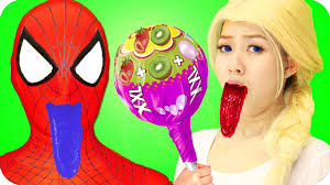 Frozen Elsa’s GROSS FEET! w/ Spiderman Maleficent Joker Pink Spidergirl  Candy! Funny Superhero Video