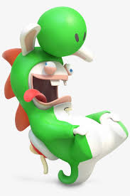 Paper mario • paper mario: Rabbid Yoshi Mario Rabbids Kingdom Battle Rabbid Yoshi And Yoshi Free Transparent Png Download Pngkey