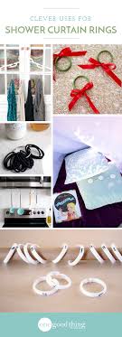 10 Unexpected And Creative Ways To Use Shower Rings Shower Rings Shower Curtain Rings Curtains With Rings