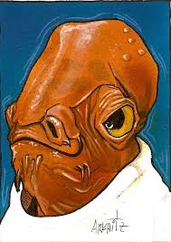 Airbrush Inks And Prismacolor Star Wars Species Admiral Ackbar Star Wars Characters