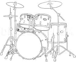 Look at links below to get more options for getting and using clip art. How To Draw Drums Coloring Page Trace Drawing