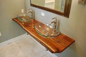 Extremely durable and available in the full versital colour range they are perfect to suit both domestic and hospitality bathroom settings. Custom Made Live Edge Black Walnut Vanity Top Diy Countertops Bathroom Vanity Tops Countertops
