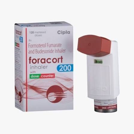 Foracort 200 Inhaler - Formoterol & Budesonide Composition | Anti-asthma Treatment, Improves Breathing Disorders, 2-year Shelf Life, Store In Dry & Cool Place at 400.00 INR at Best Price in Mumbai |