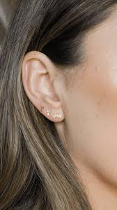 Tiny Triple Ball Stud Earrings Altar Pdx