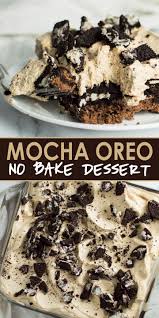 Hosting a dinner party is easy with these fall dessert recipes from food network. Mocha Oreo No Bake Dessert Recipe Baked Dessert Recipes Yummy Food Dessert Easy No Bake Desserts