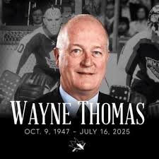 Former goalie, Sharks executive Thomas dies at 77