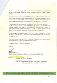 Here are useful ideas that will help you to easily through such letters, applicants market themselves to the employer, demonstrate their capability for. Iebc On Twitter Our Official Response To Letters Sent By The Nasa Coalition And Jubilee Party To The Iebc Chairman