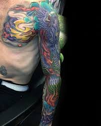 Black And Purple Dragon Tattoo 100 Dragon Sleeve Tattoo Designs For Men Fire Breathing Ink Ideas Dragon Sleeve Tattoos Black Sleeve Tattoo Full Sleeve Tattoos