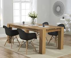 Madrid 200cm Solid Oak Extending Dining Table With Charles Eames Style Dsw Eiffel Tub Chairs Mesas De Madera Muebles Mesa De Comedor