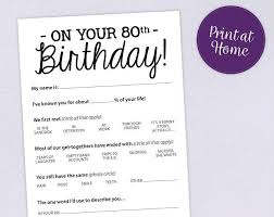 Traditional 80th Birthday Party Ideas For Grandma 70th Birthday Party Game Card Funny Milestone Printable Pdf Etsy 50th Birthday Party Games 40th Birthday Party Games 80th Birthday Party