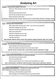 Analysing Art Sheet Made By Miss Allen Art Analysis Art Curriculum Art Worksheets