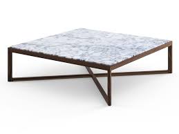 The coffee table with white genuine marble top is accompanied by a walnut finished base creating a polished clean look, perfect for any living room or den. Knoll Krusin Large Coffee Table With Marble Top By Marc Krusin Chaplins
