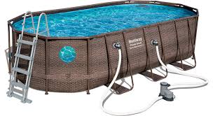 Piscine Bestway Ovale Power Steel Swim Vista 5 49 X 2 74 H 1 22m