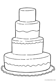 How to make a small birthday cake. Tiered Birthday Cake Coloring Pages Coloring4free Coloring4free Com