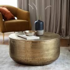 Wayfair Art Deco Brass Barrel Coffee Table