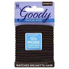 Goody Goody Ouchless Hair Band Elastics Brown Hair Ties 15 Ct Walmart Com Hair Ties Goody Hair Ties Hair Band