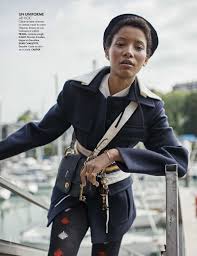 Par Une Belle Apres Midi Lineisy Montero By Steven Pan For Elle France 26 August 2016 Editorial Fashion Nautical Fashion Model Magazine