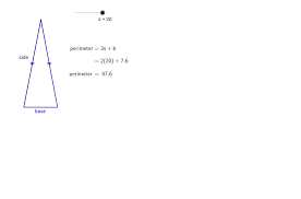 How to find the perimeter of a triangle. Perimeter Of Isosceles Triangle Geogebra
