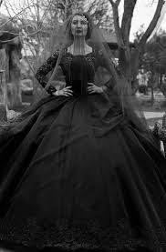 Sale black dress w/ white & green striped accents. Cheap Black Wedding Dresses Gothic Bridal Gowns Dressafford