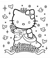 Hello Kitty Princess Coloring Page For Kids For Girls Coloring Pages Printables Free Wuppsy Hello Kitty Colouring Pages Kitty Coloring Hello Kitty Coloring