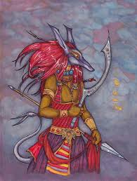 Set Seth 8 X 10 God Of Chaos And The Desert Egyptian Gods Marker Drawing Handmade Art