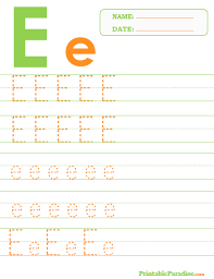 With these alphabet worksheets children will get the practice writing alphabet letters they need to write letters a to z. Printable Letter E Tracing Worksheet