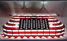 Usa Stained Glass Billiard Light By All American Lamps Made In Billiard Lights Pool Table Lighting Light Table